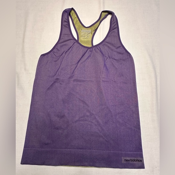 New balance. Purple and green sleeveless tank top. Size M. - Picture 1 of 4